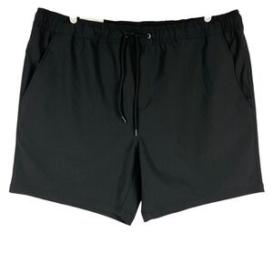 Member's Mark Men's Pull-on UPF 30 Moisture Wicking Black Tech Shorts Sz XXL NWT